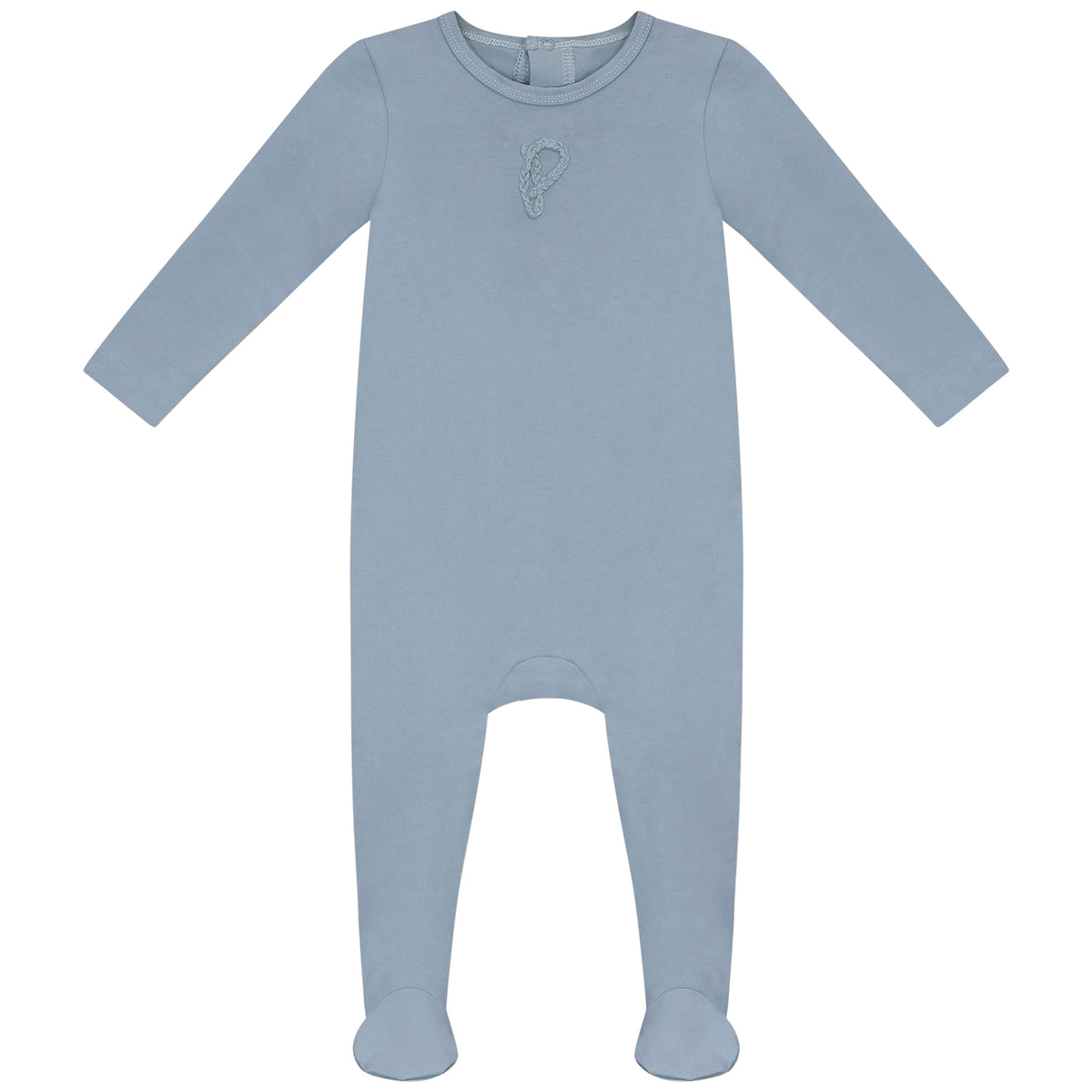 Rope Letter Footie Blue