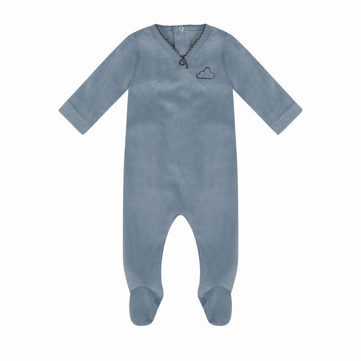 Terry Cloud Footie Blue