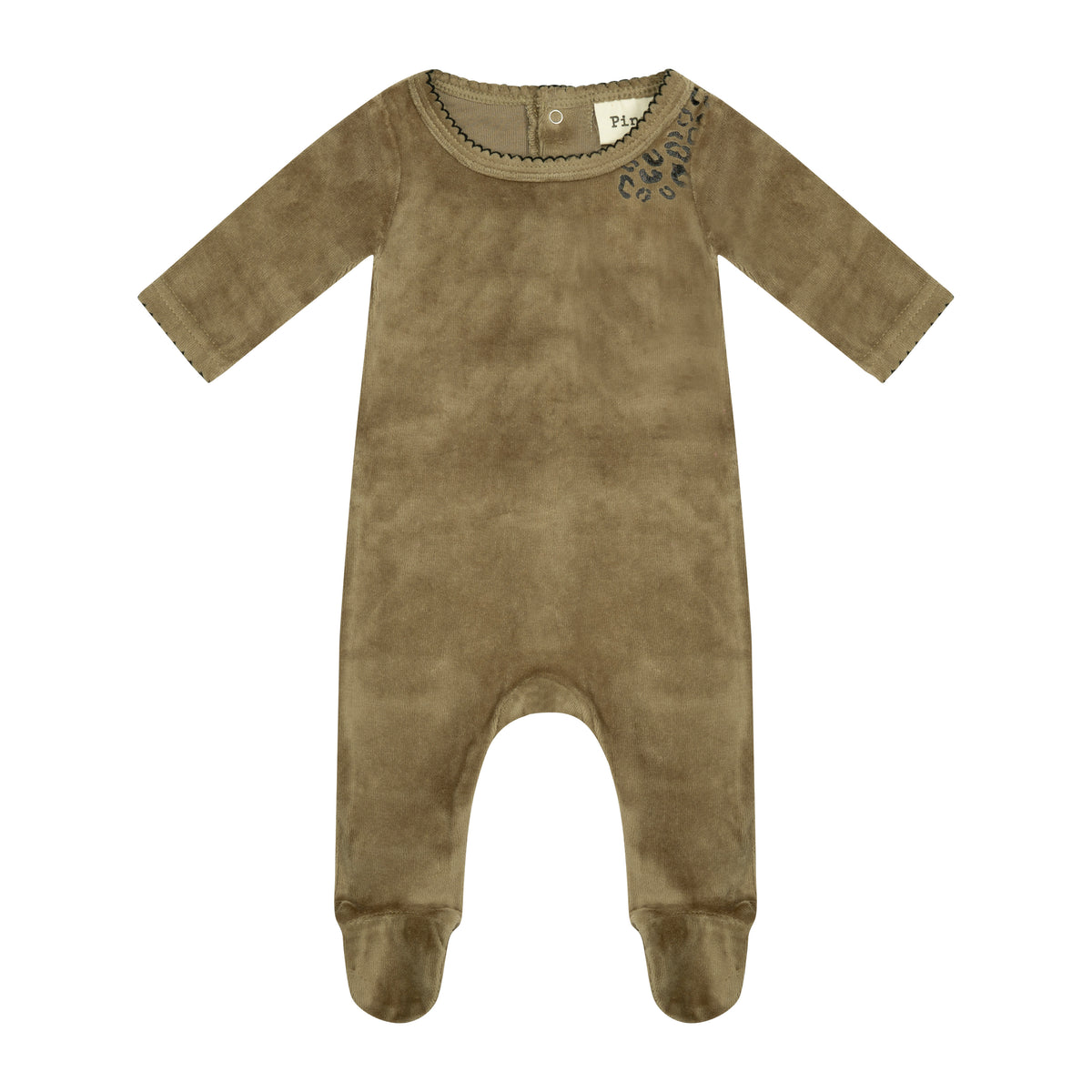 Leopard Footie Olive