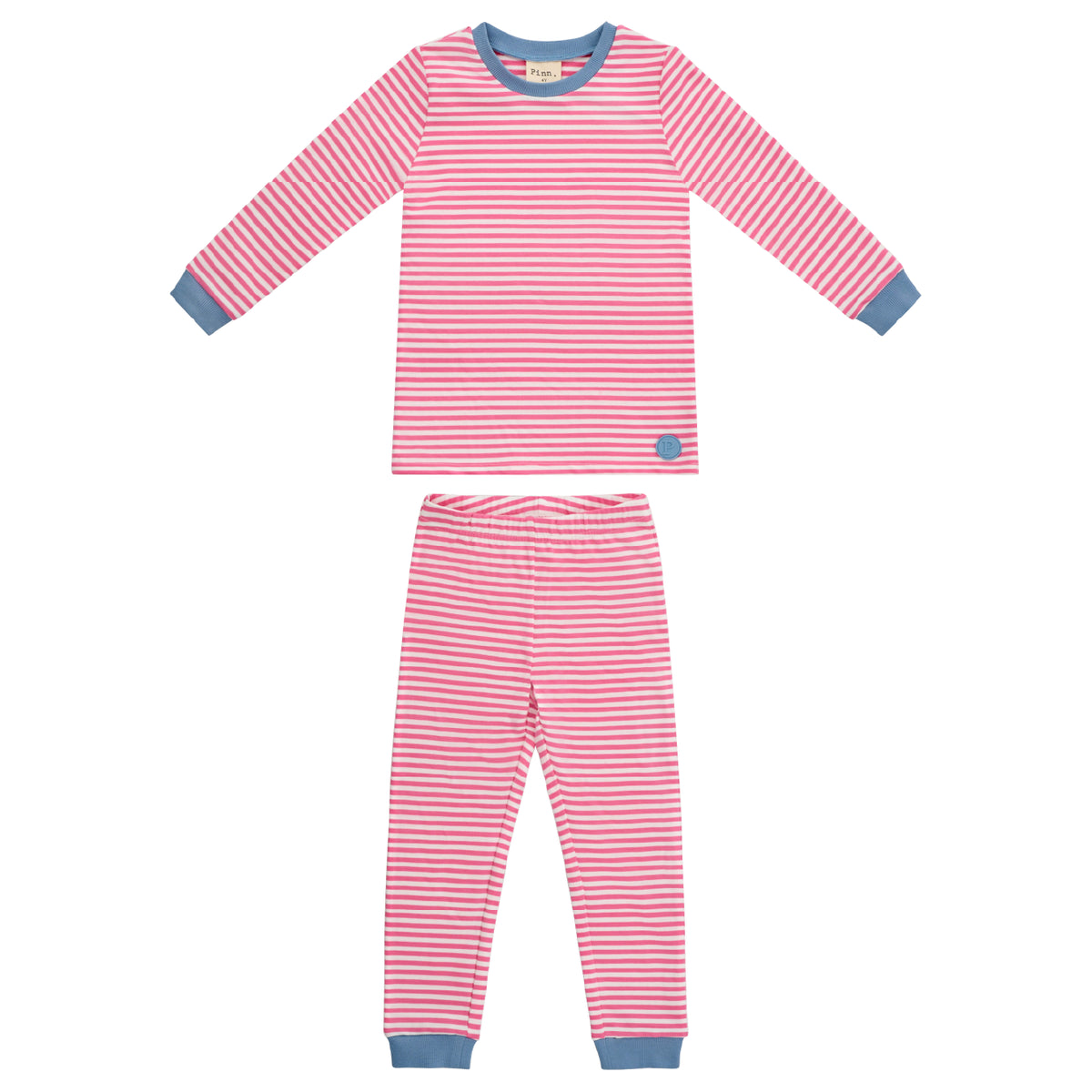 Striped 2 Piece Lounge Set Hot Pink