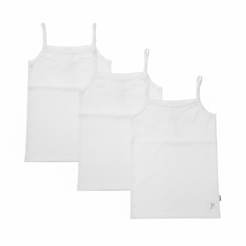 White Cami 3-Pack Stacked Layout